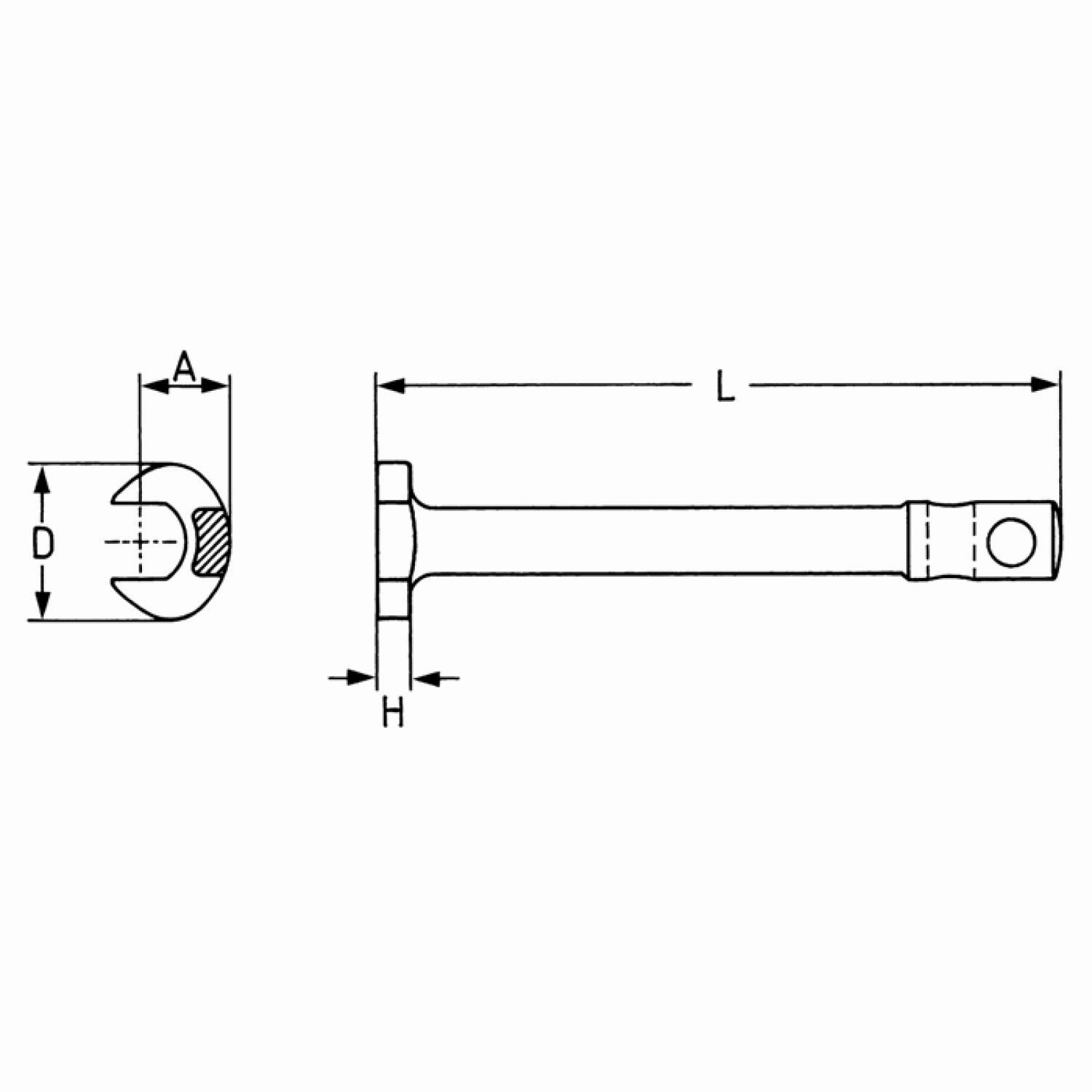 Heyco 00380001380 Crowfoot Wrenches, Chromium Plated, Automotive, Lenght-160mm