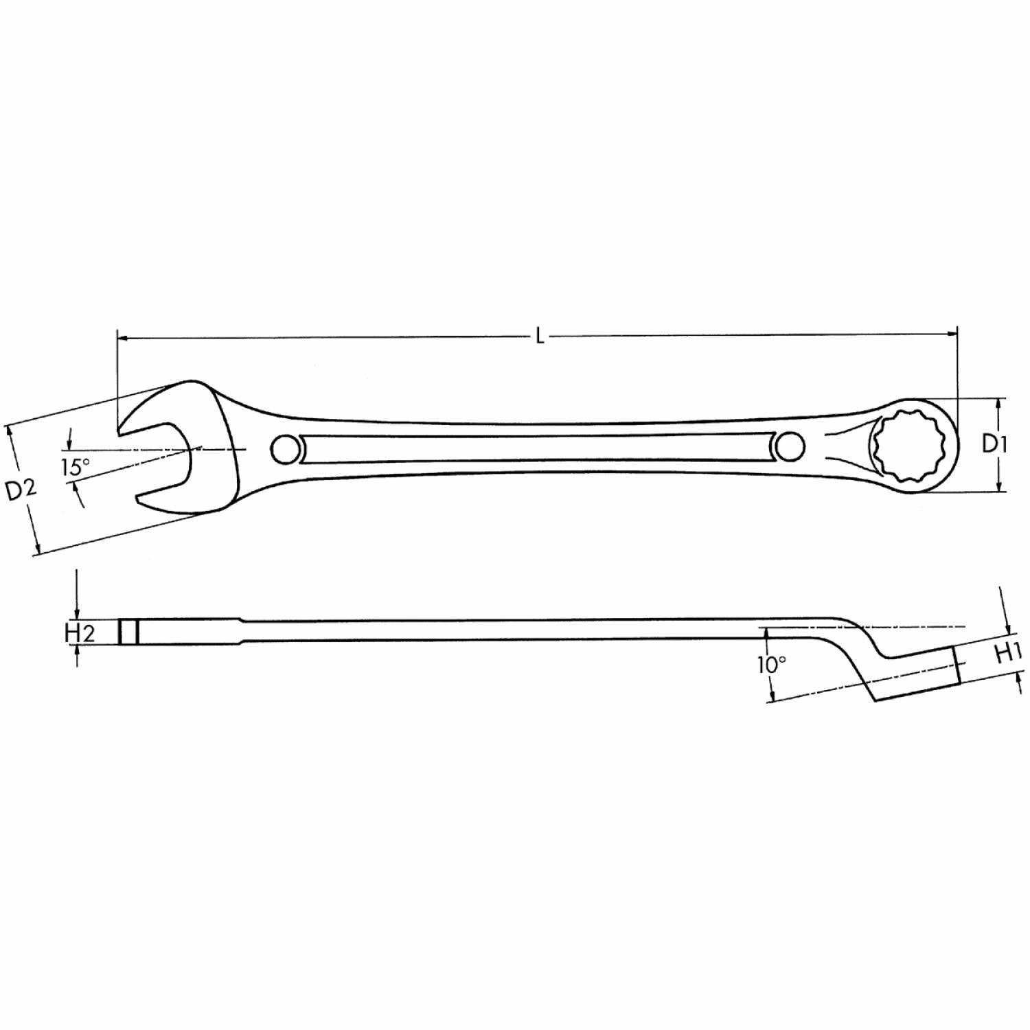 Heyco 00410013083 Maxline Combination Wrench, Metric - 13mm