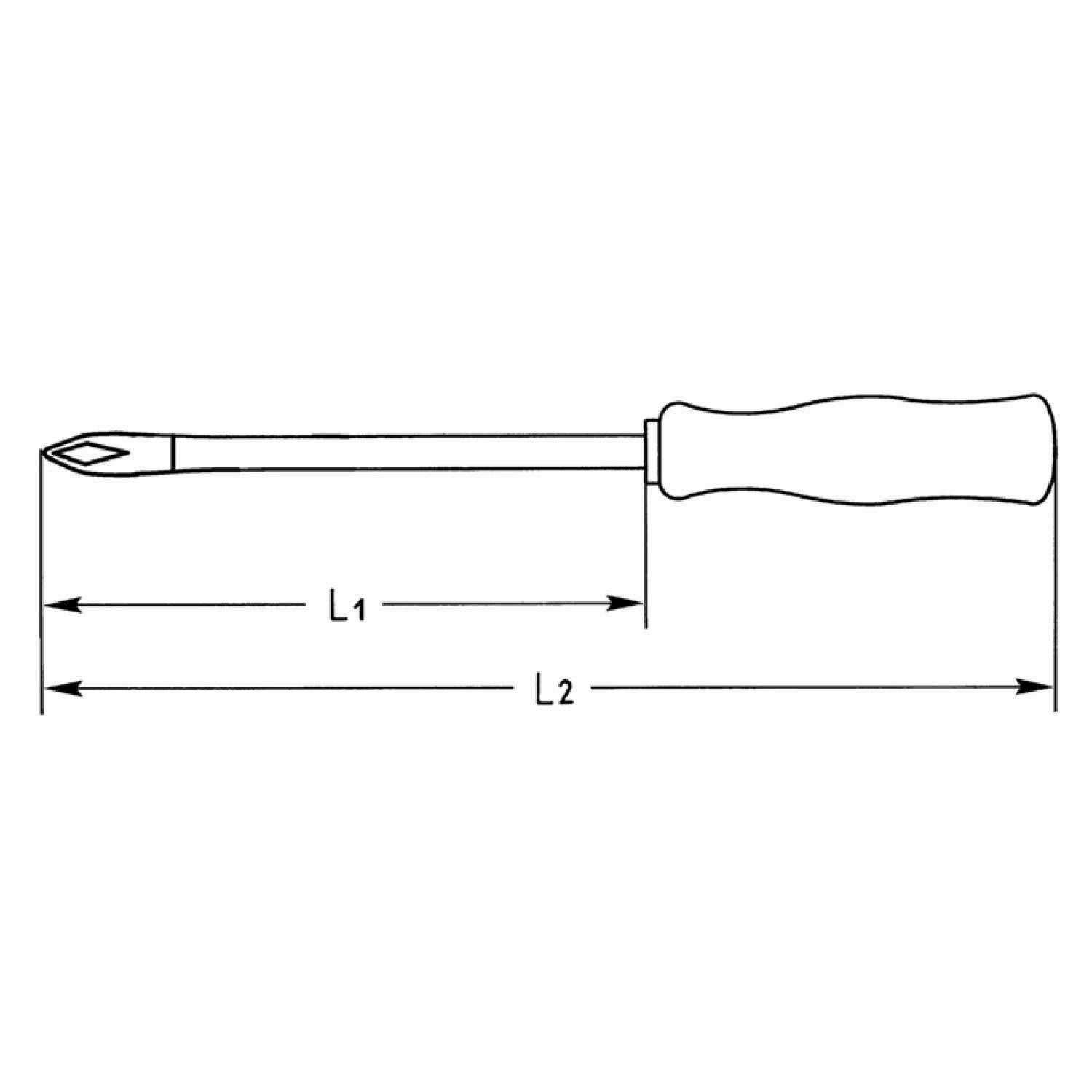 Heyco 01411002080 Phillips Screwdriver with Acetate Handle, #2, Length-200mm