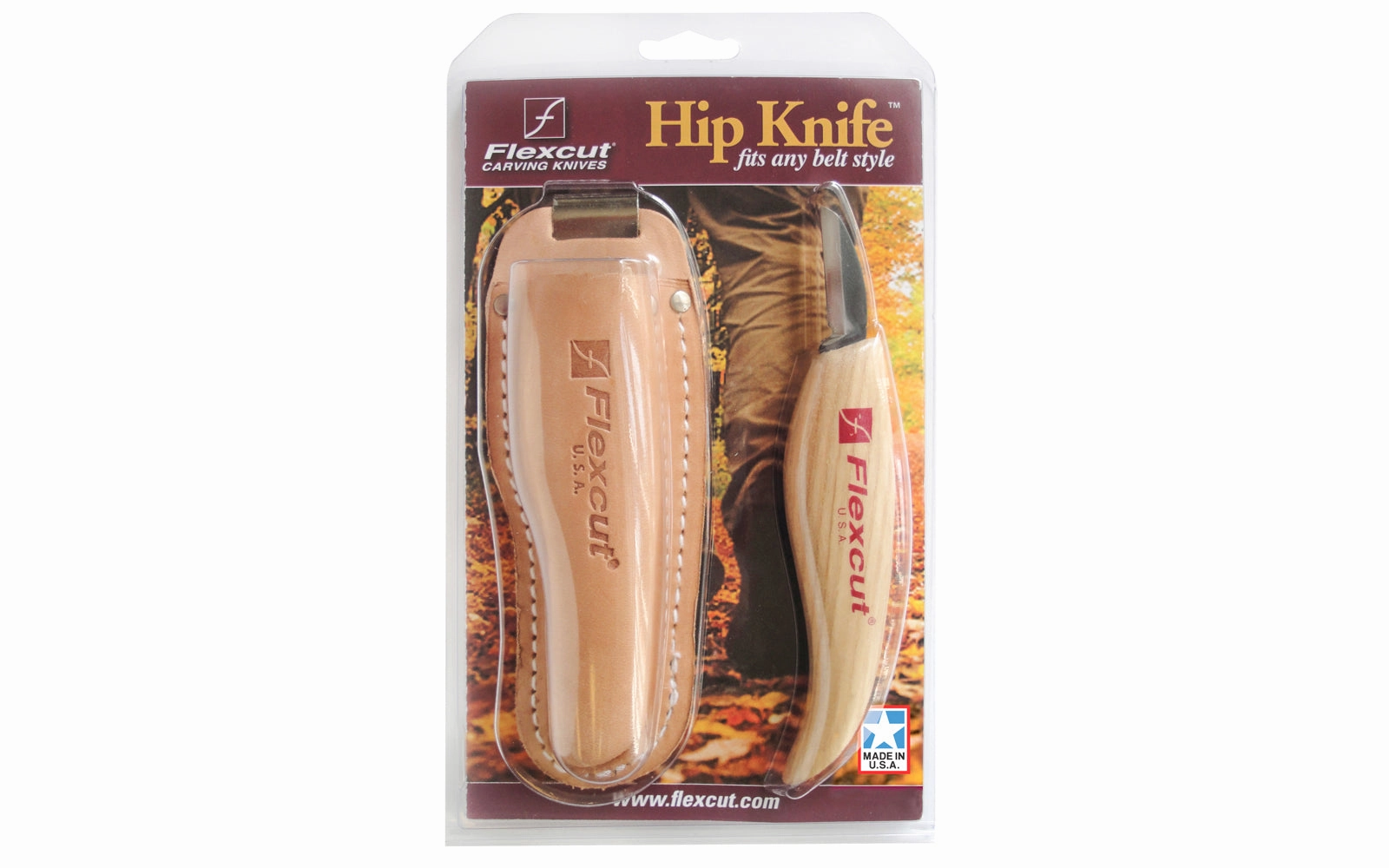 Hip Cutting Carving Knife & Leather Sheath