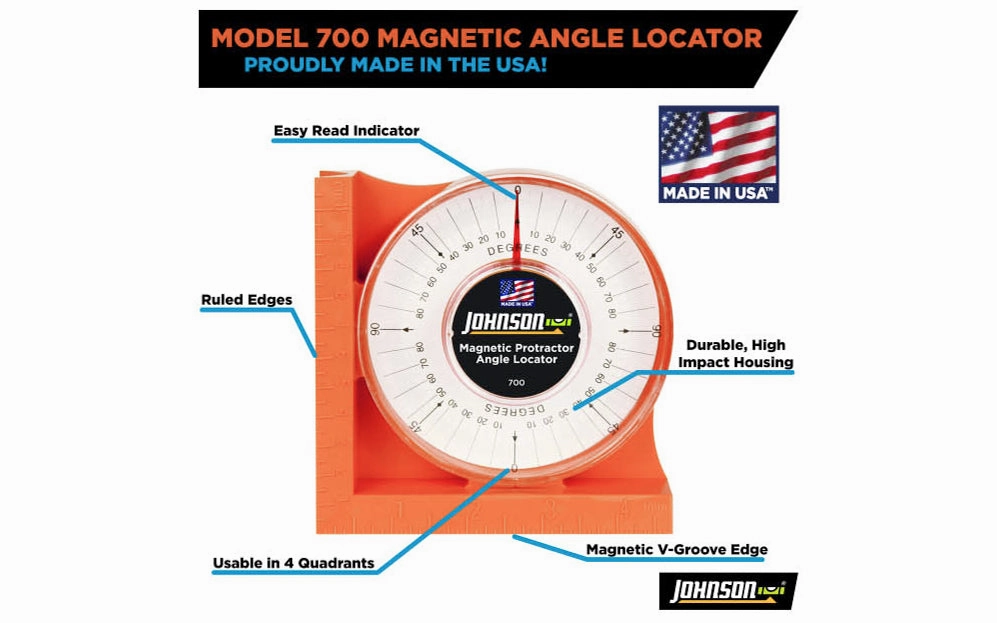 Johnson Level Magnetic Protractor & Angle Locator
