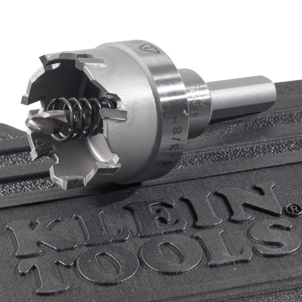 Klein Tools 31872 Carbide Hole Cutter Set Packed in Rust-Proof Molded Plastic Case, 4-Piece