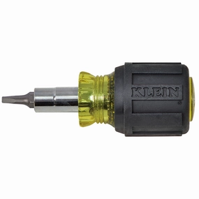 Klein Tools 32562 6-in-1 Multi-Bit Screwdriver / Nut Driver, Stubby