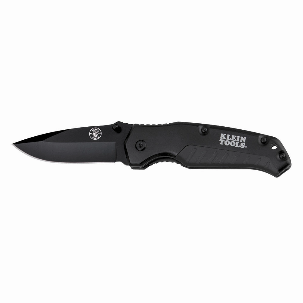 Klein Tools 44220 Pocket Knife, Black, Drop-Point Blade