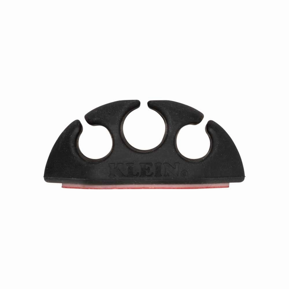 Klein Tools 450-410 Self-Adhesive Cable Mounting Clips, 3-Slot (10-Pack)