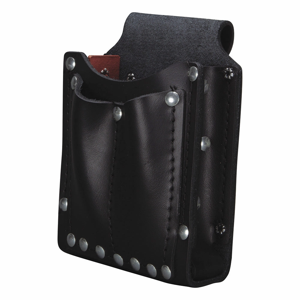 Klein Tools 5145 Utility Pouch, 3-Pocket, Leather