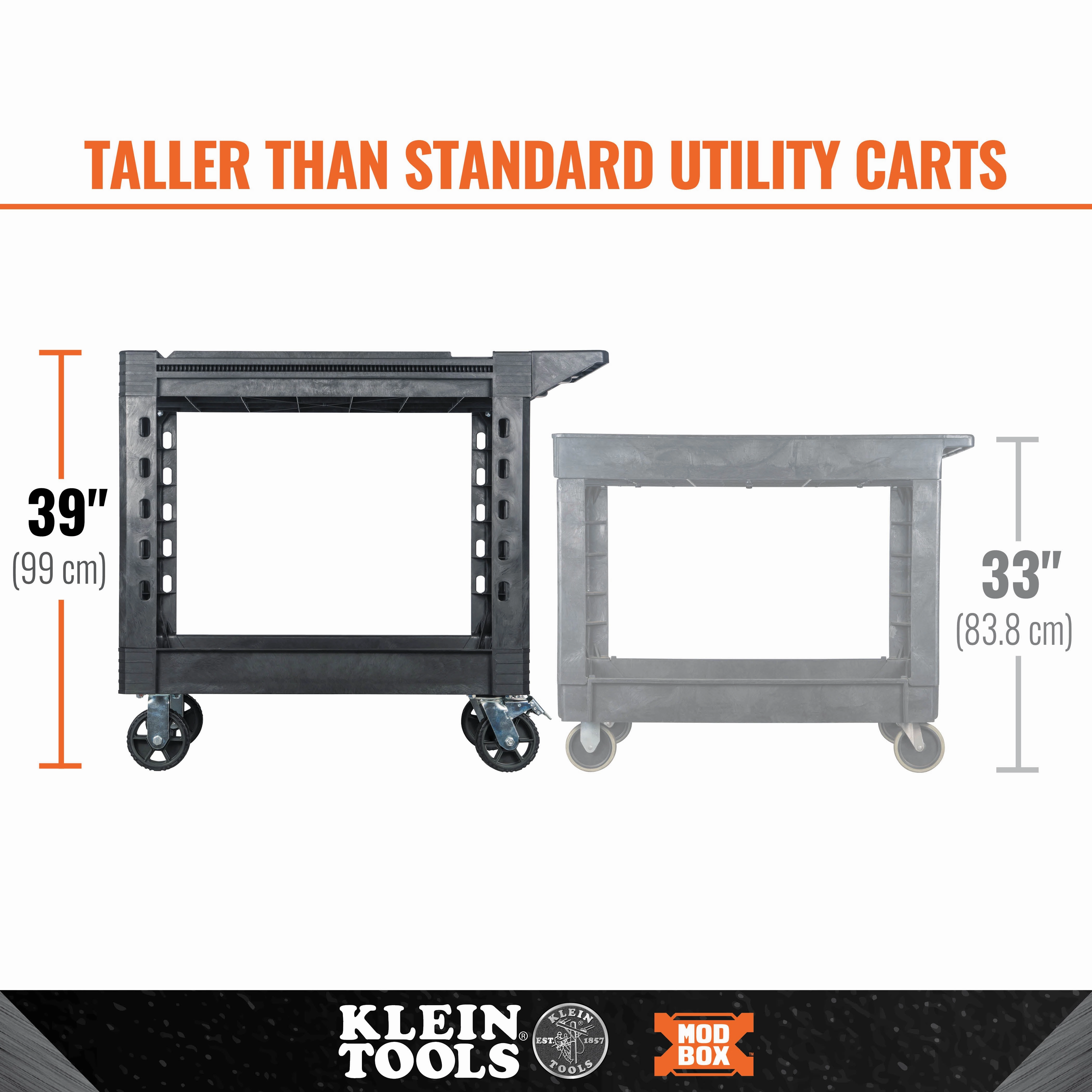 Klein Tools 54850MB MODbox Utility Cart Caster Replacement Wheel Set, 6-Inch