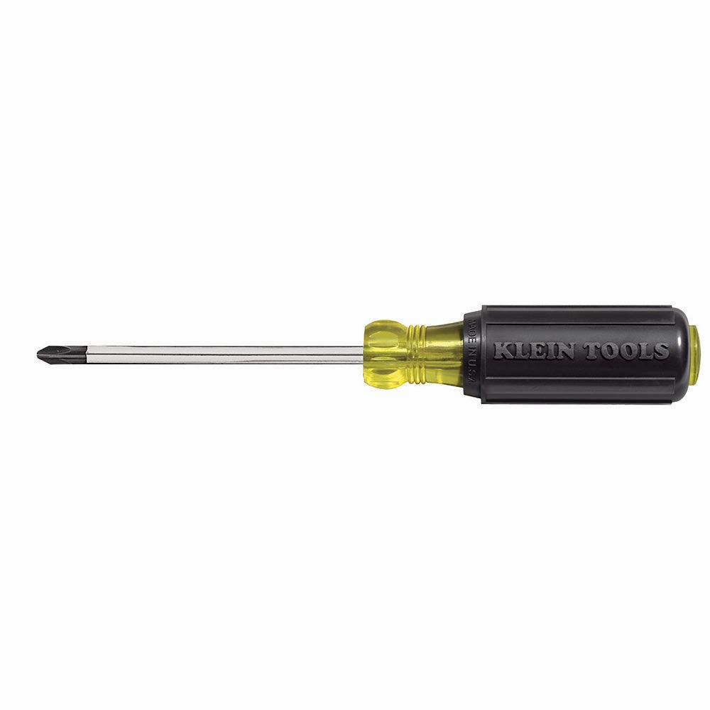 Klein Tools 603-4 Screwdriver, #2 Phillips Tip that is Precision Machined, with Cushion Grip, 8-Inch
