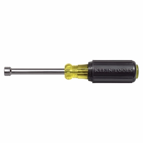 Klein Tools 630-6MM 6 mm Nut Driver, 3-Inch Hollow Shaft, Cushion Grip