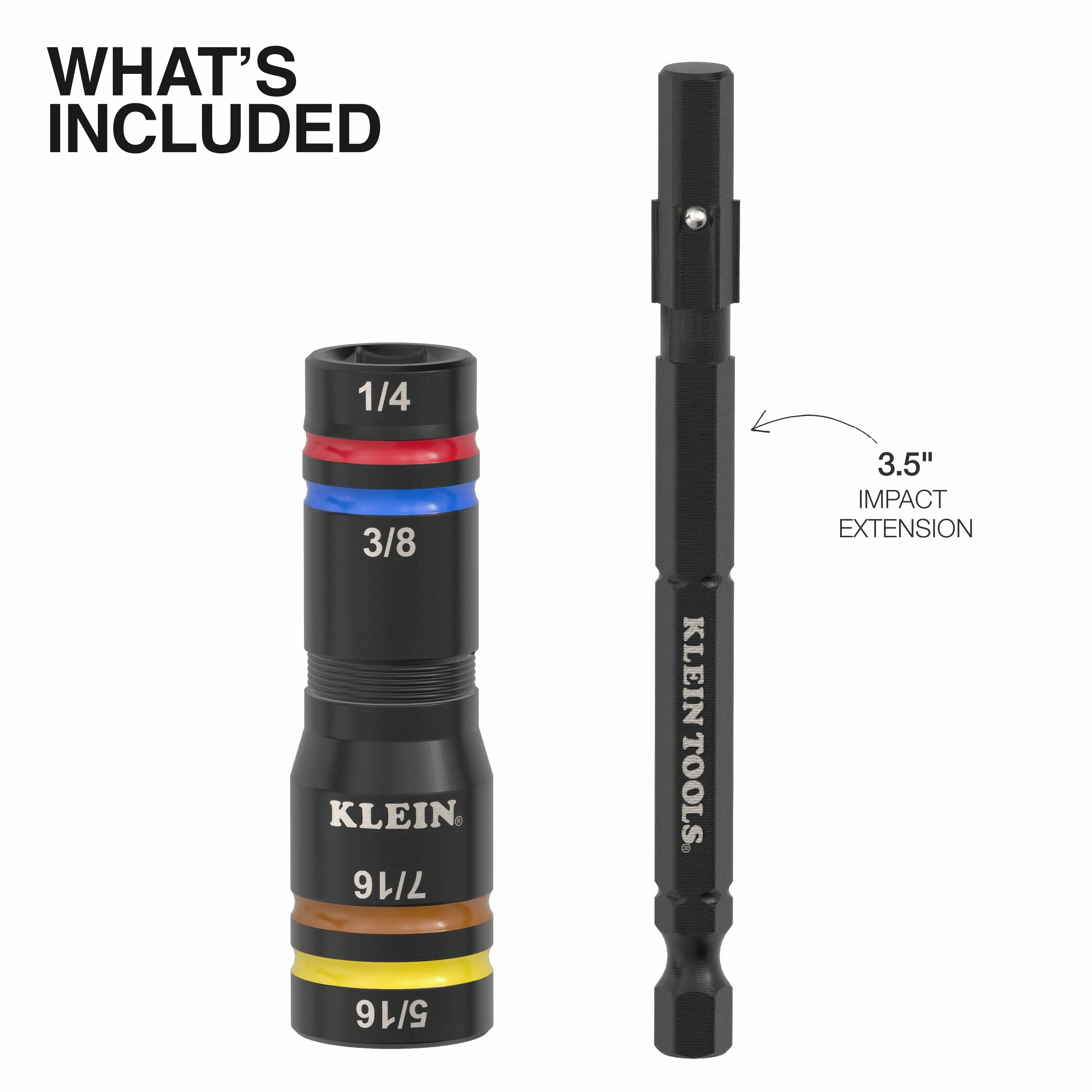 Klein Tools 651QS Quad-4 Deep-Well Heavy-Duty Impact Flip Socket, SAE