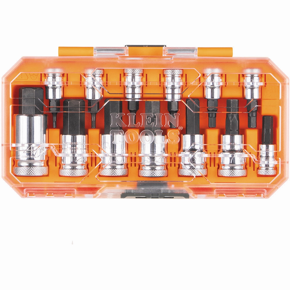 Klein Tools 65213HEXM Knurled Hex Bit Socket Set, Metric, 13 Pc.
