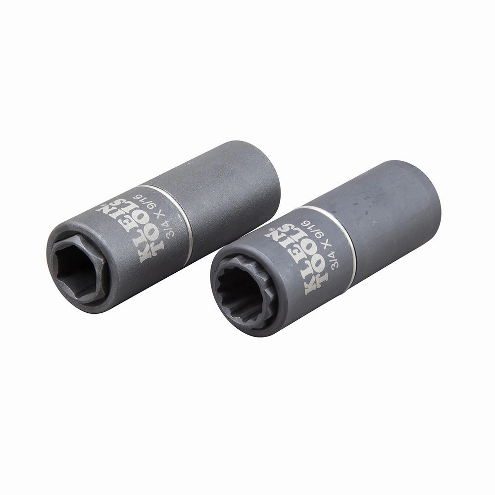 Klein Tools 66004 2-in-1 Impact Socket, 6-Point, 3/4 and 9/16-Inch