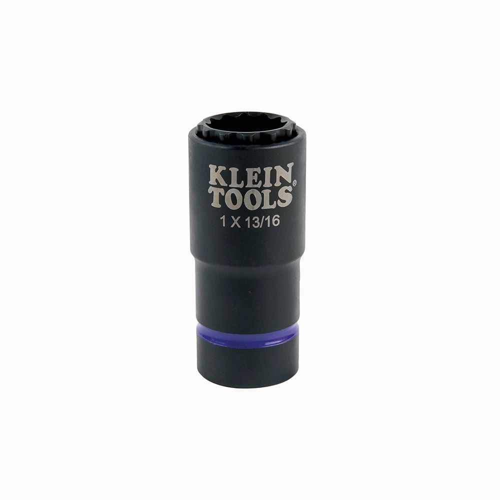 Klein Tools 66015 2-in-1 Impact Socket, 12-Point, 1 and 13/16-Inch