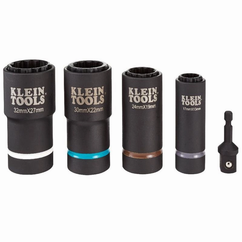 Klein Tools 66052E 2-in-1 Metric Impact Socket, 12-Point, 24 x 19 mm