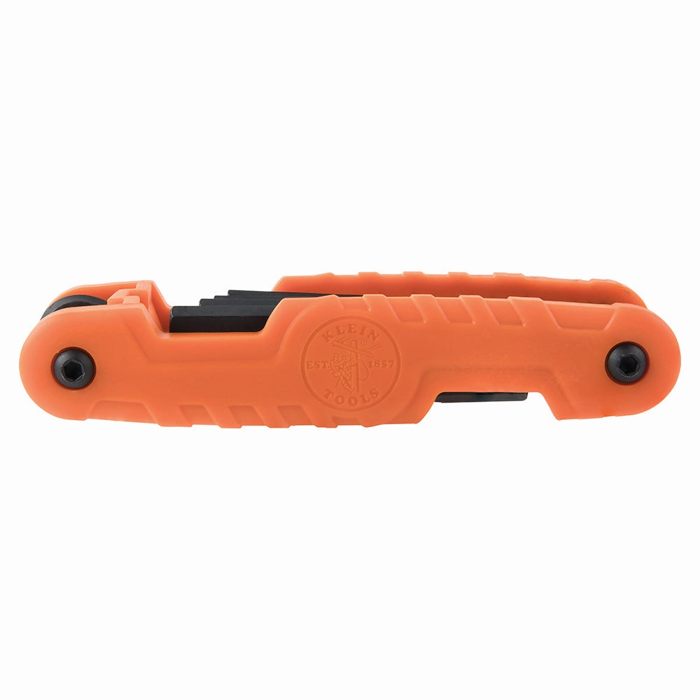 Klein Tools 70550 Pro Hex Key Set, 11 SAE Sizes, Heavy Duty Folding Allen Wrench Tool with Extended Length Keys