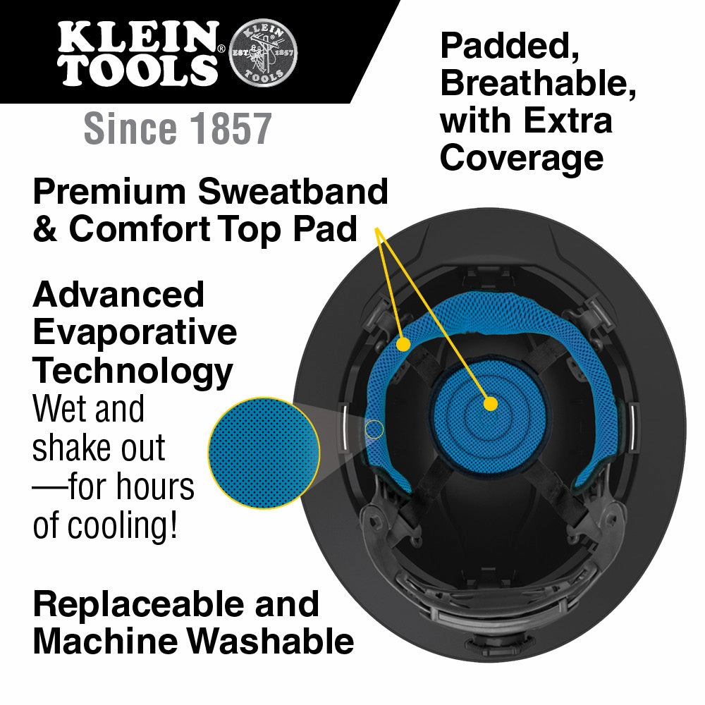 Klein Tools 80171 Carbon Fiber Vented Hard Hat and Turbo Fan with Battery Set