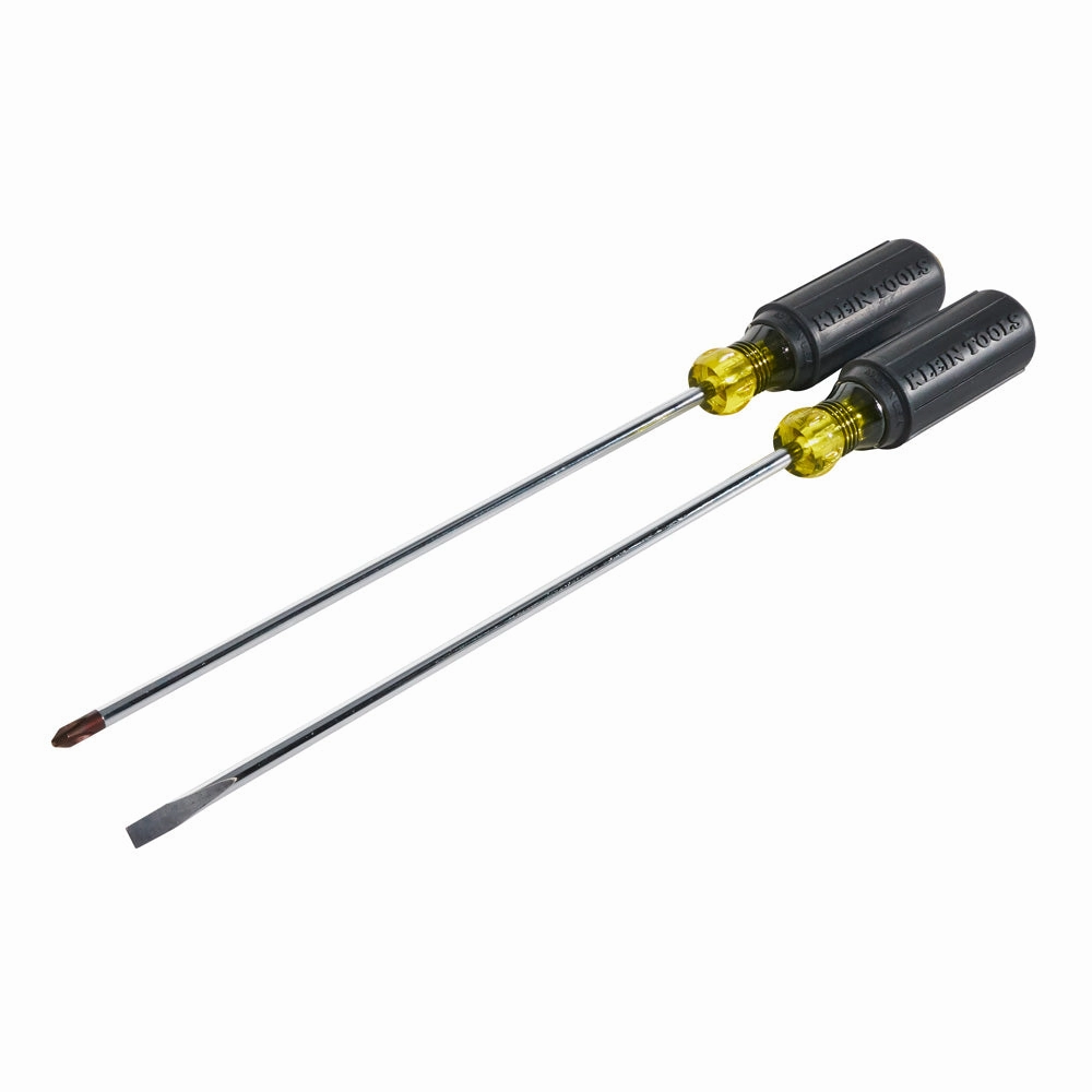 Klein Tools 85072 10" Long Blade Screwdriver Set, 2 Piece