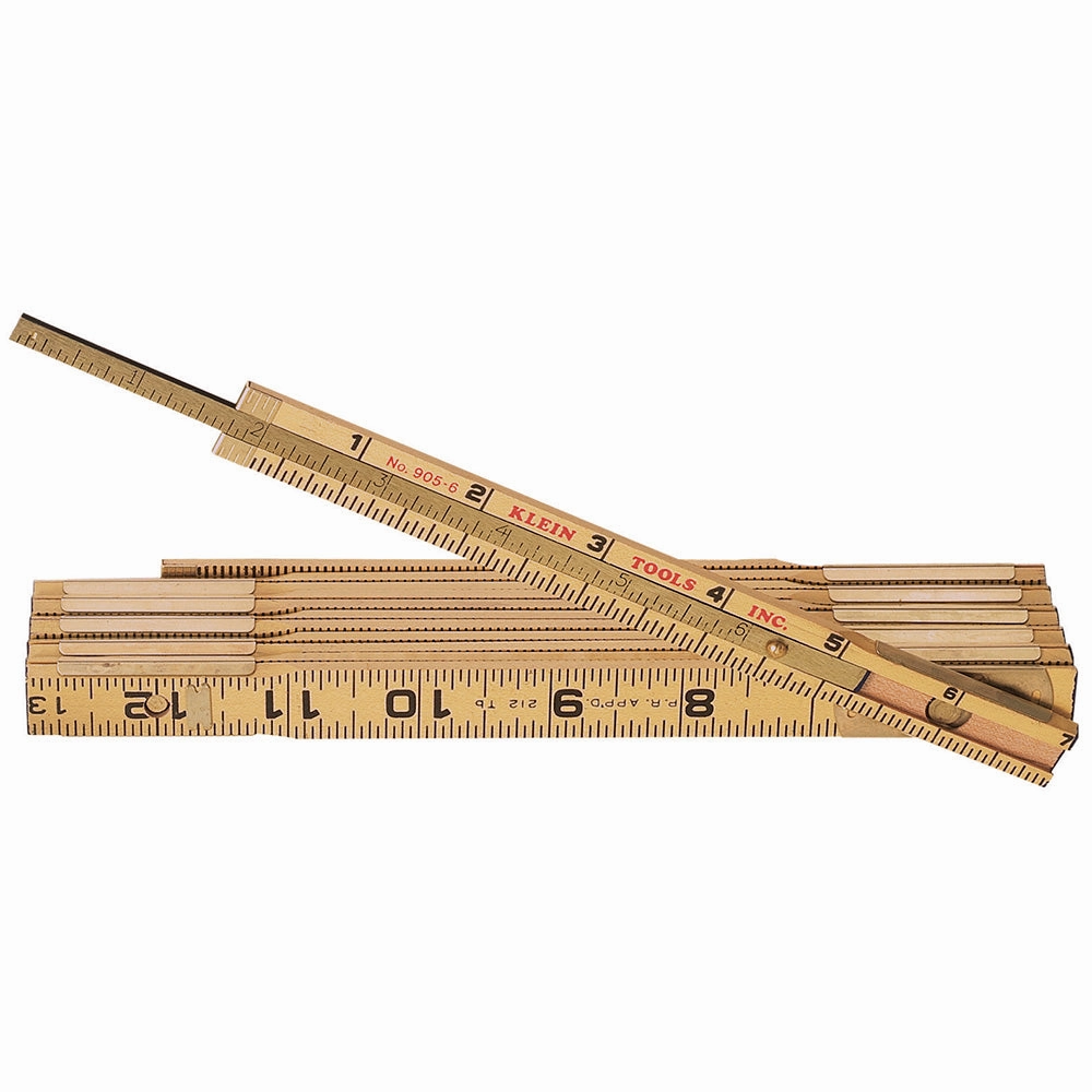 Klein Tools 905-6 Wood Folding Rule with Extension