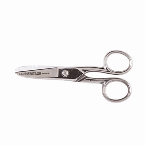 Klein Tools G100CS Electrician Scissor, Stripping Notches, Serrated