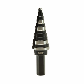 Klein Tools KTSB14 Step Drill Bit #14 Double-Fluted, 3/16 to 7/8-Inch
