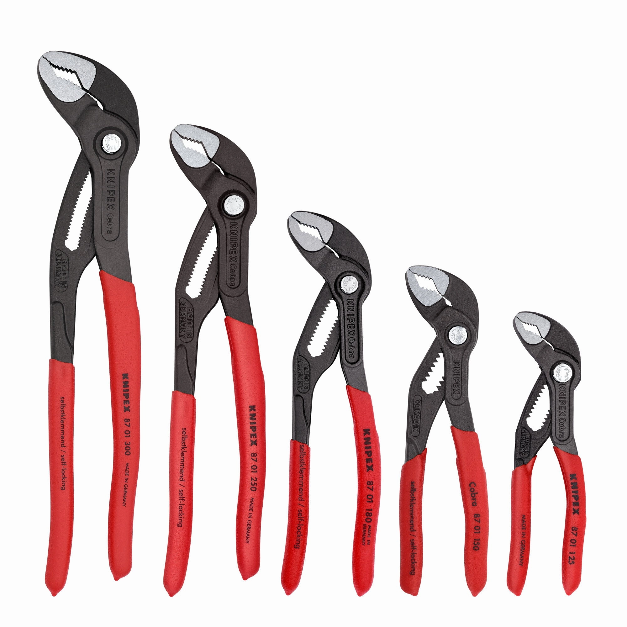 Knipex 00 19 55 S5 5 Pc Cobra Set in Tool Roll