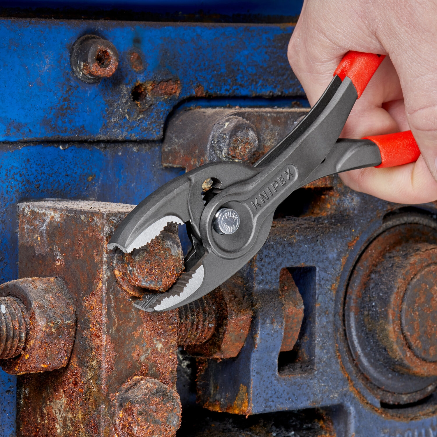 Knipex 00 19 61 V01 TwinGrip Plastic Dipped Pliers Set and Tool Roll, 6", 8" and 10"