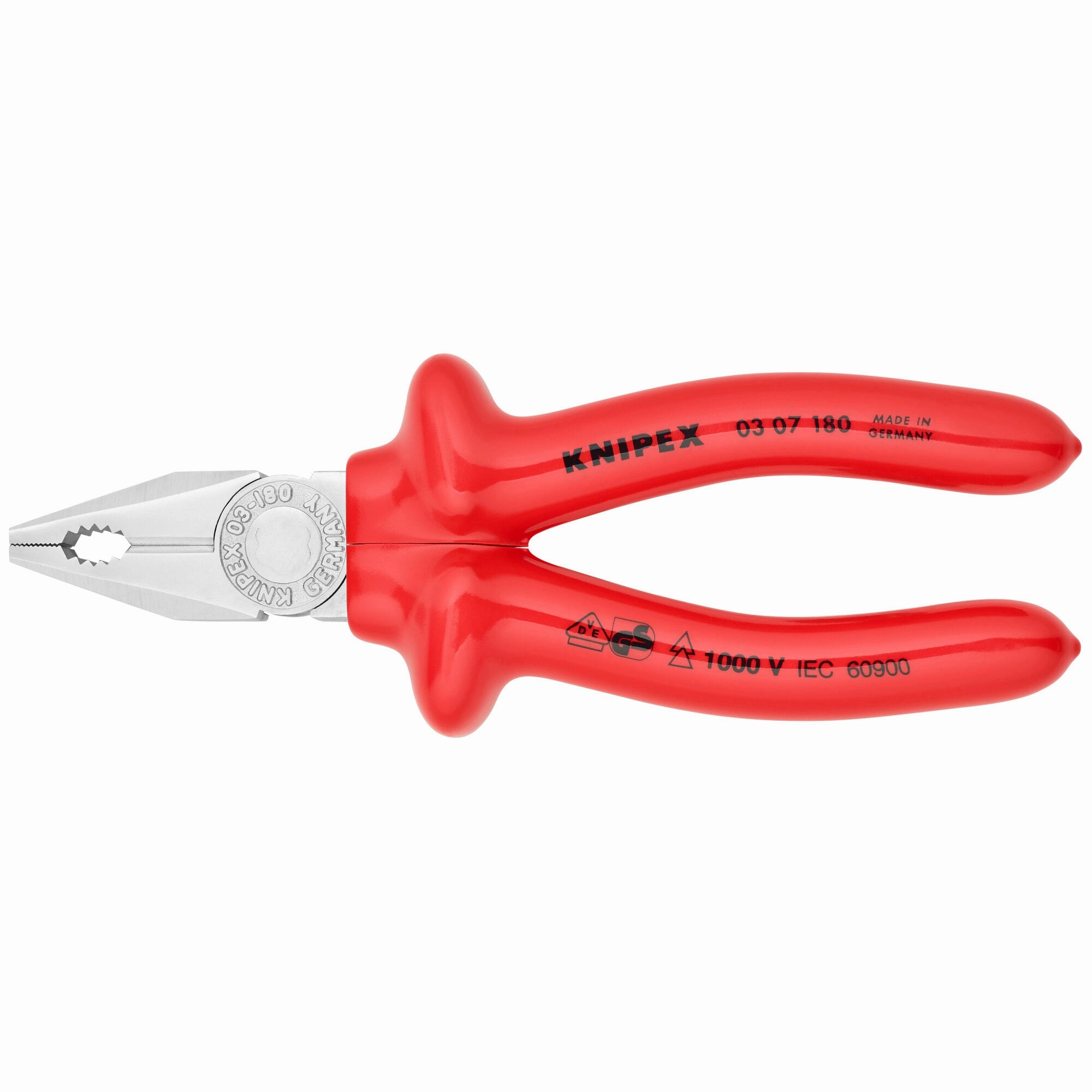 Knipex 03 07 180 7 1/4" Combination Pliers-1000V Insulated