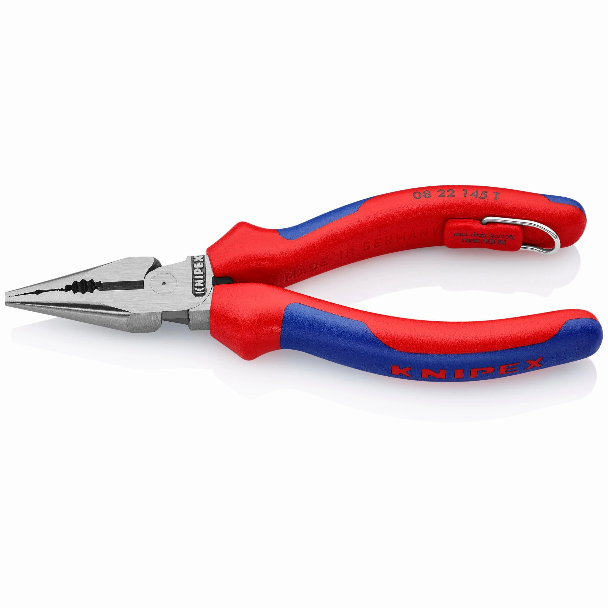 Knipex 08 22 145 T BKA 5 3/4" Needle-Nose Combination Pliers-Tethered Attachment