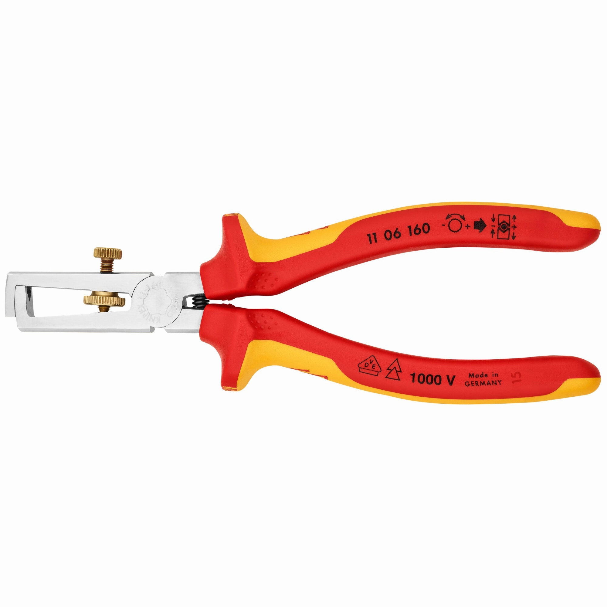 Knipex 11 06 160 6 1/4" End-Type Wire Stripper-1000V Insulated