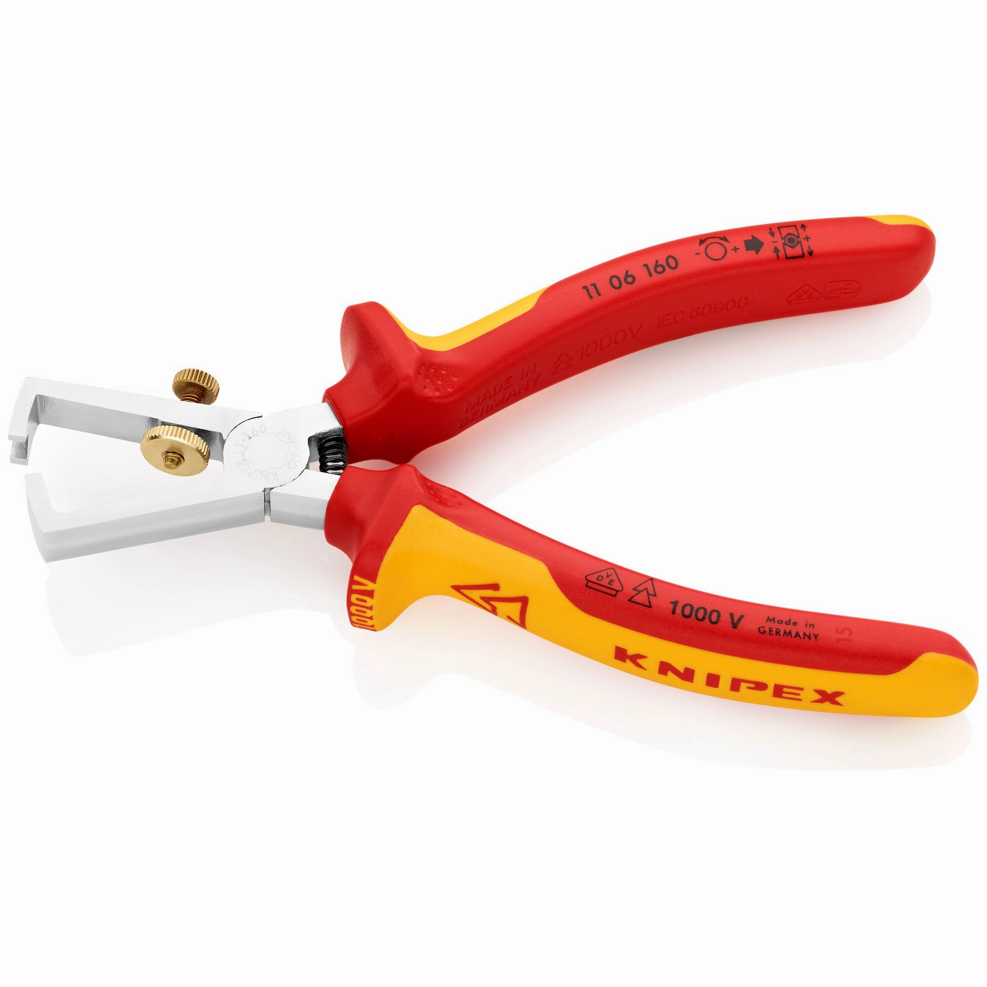 Knipex 11 06 160 6 1/4" End-Type Wire Stripper-1000V Insulated