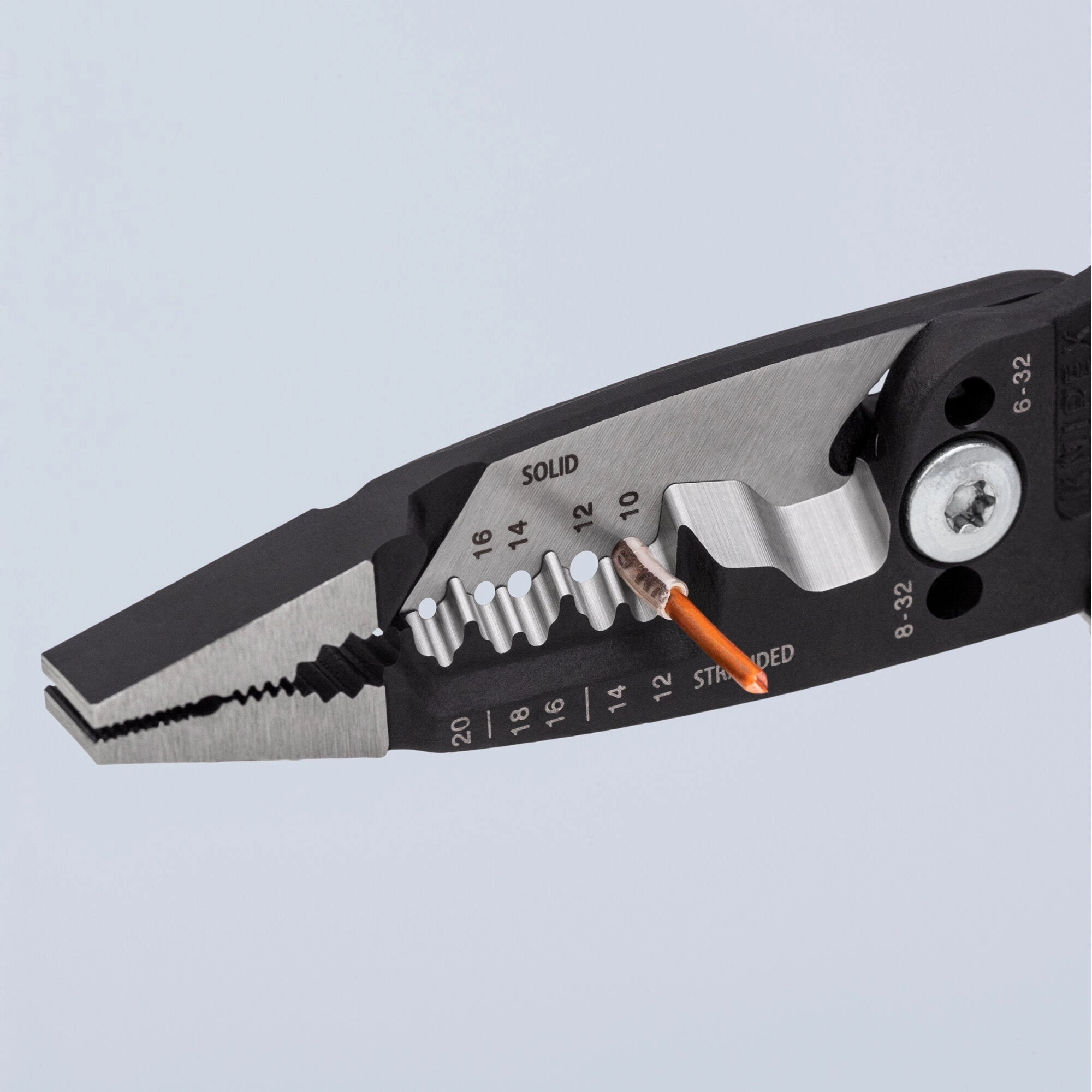 Knipex 13 72 8 8" Forged Wire Stripper 20-10 AWG