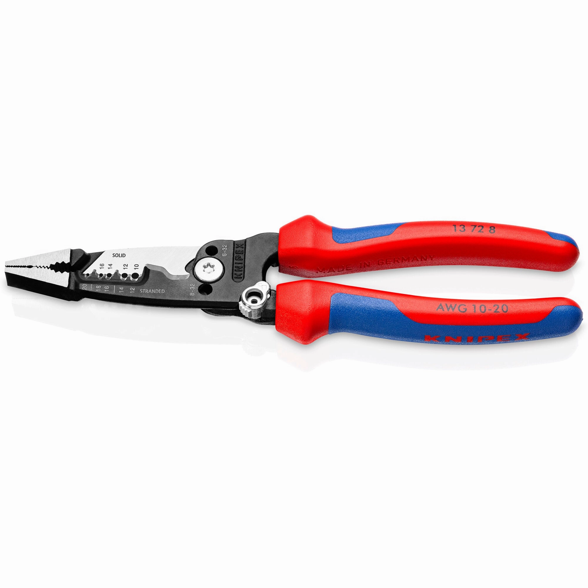 Knipex 13 72 8 8" Forged Wire Stripper 20-10 AWG