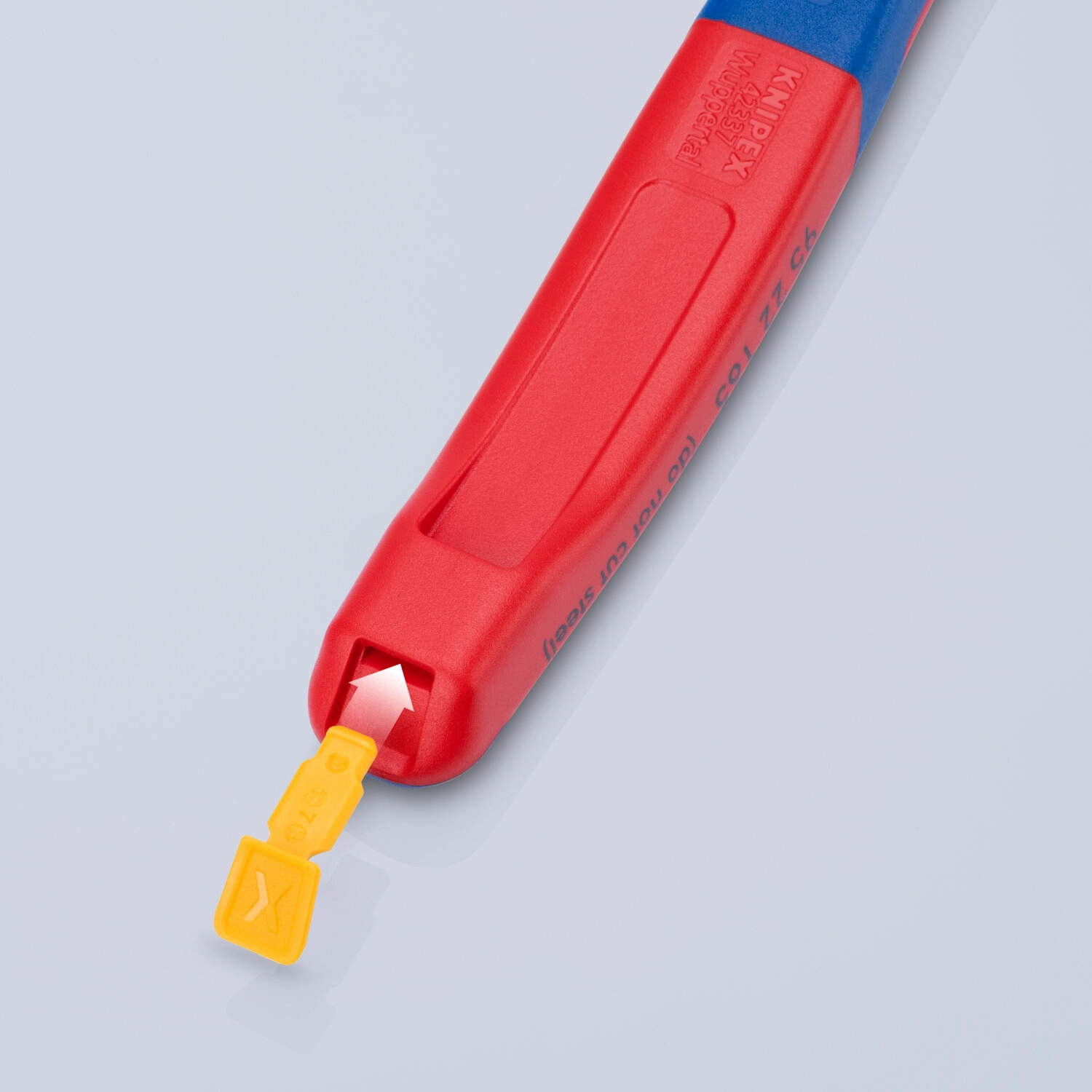Knipex 26 22 200 SBA KnipeXtend Long Nose 40 Angled Pliers with Cutter, 8"