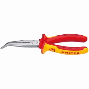 Knipex 26 28 200 SBA 8" Long Nose 40 Angled Pliers with Cutter-1000V Insulated