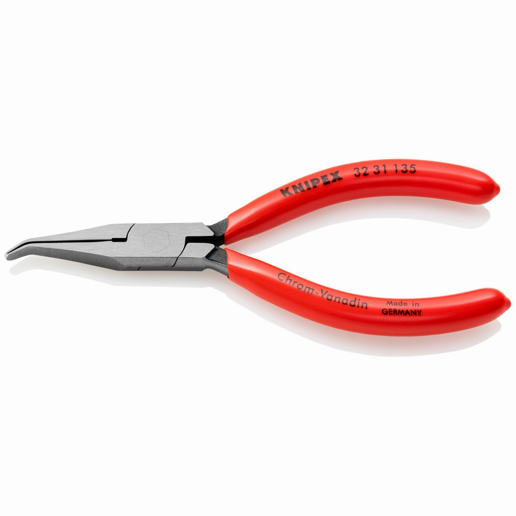 Knipex 32 31 135 5 1/4" Long Nose Relay Adjusting 40 Angled Pliers-Flat Tips