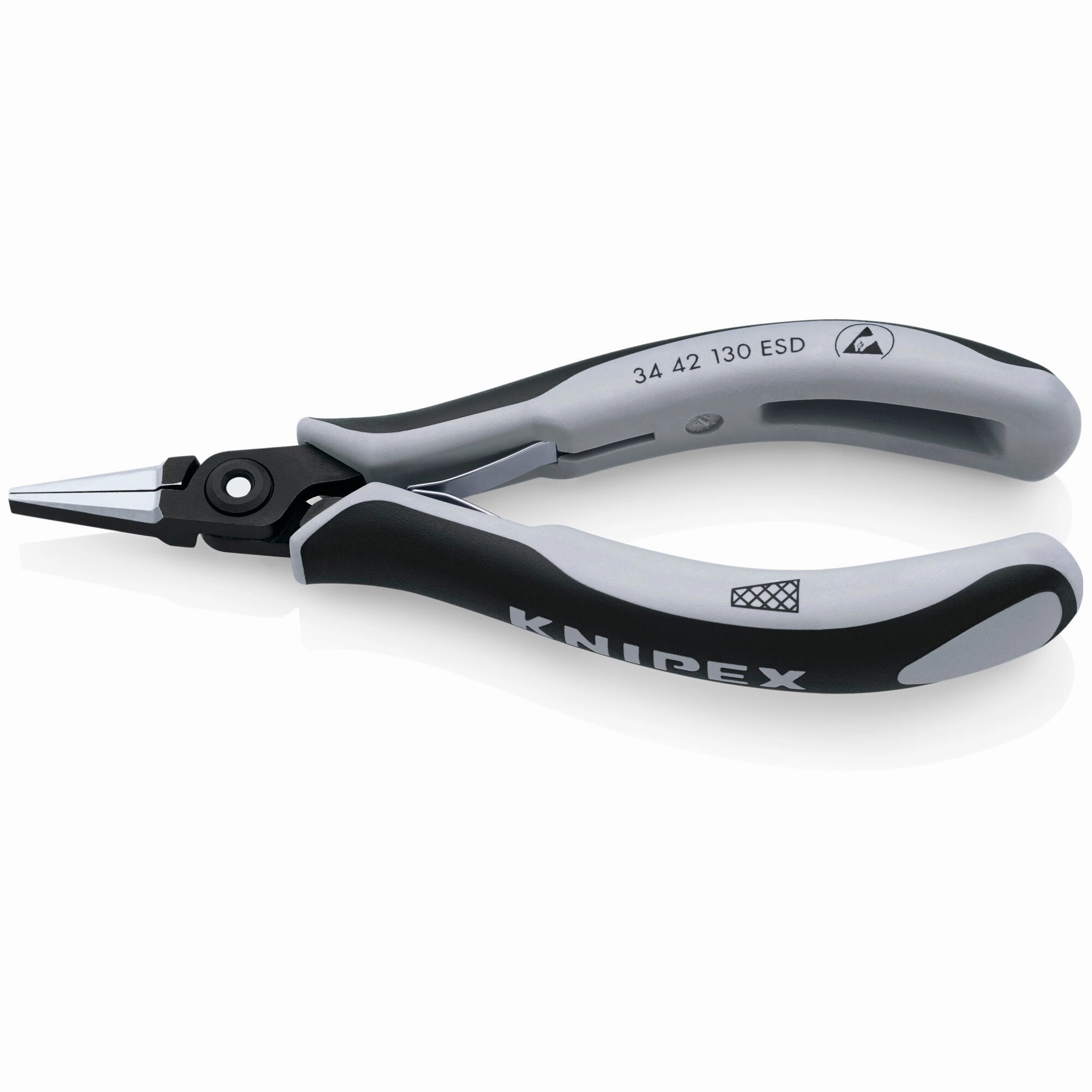 Knipex 34 42 130 ESD 5 1/4" Electronics Pliers-Flat Wide Tips, ESD Handles