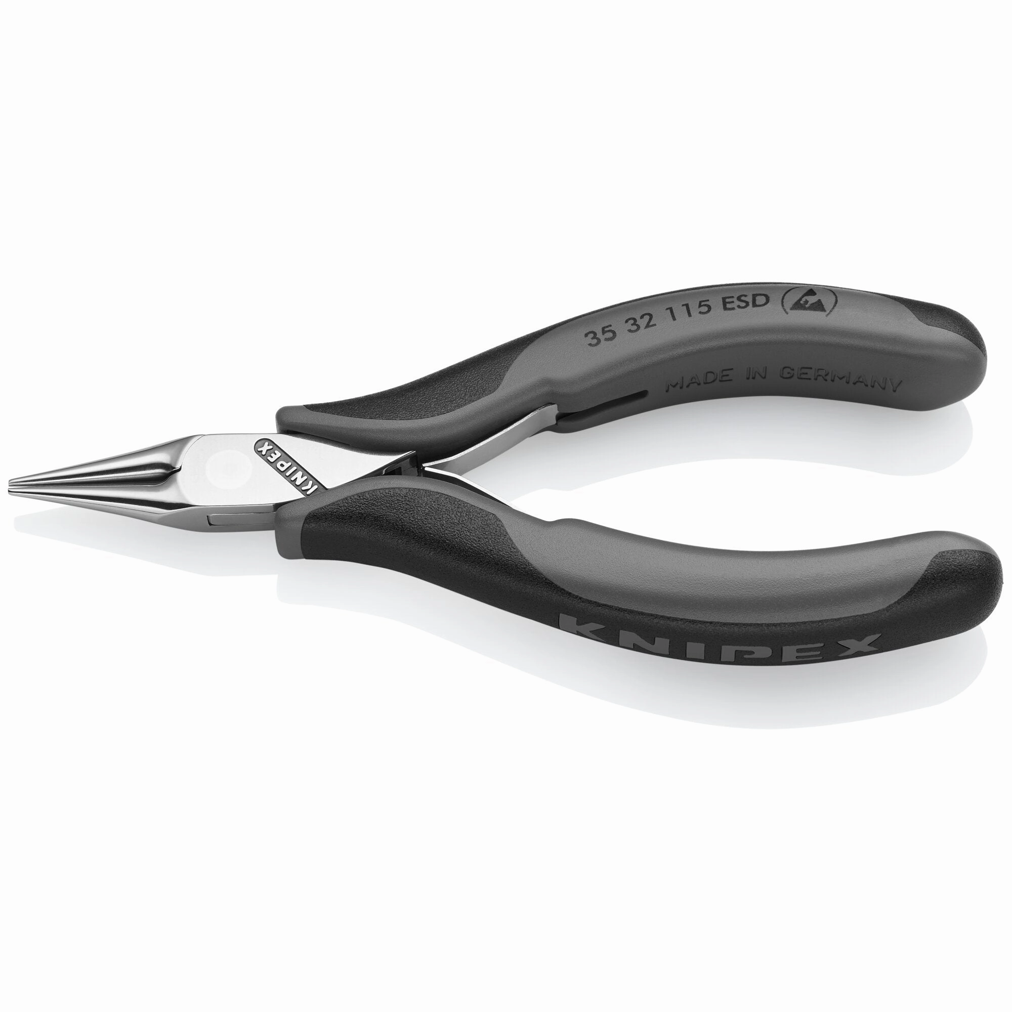 Knipex 35 32 115 ESD 4 1/2" Electronics Pliers-Round Tips, ESD Handles