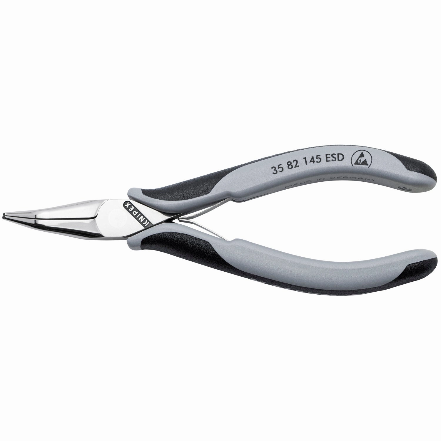 Knipex 35 82 145 ESD 5 3/4" Electronics 45 Angled Pliers-Half Round Tips, ESD Handles