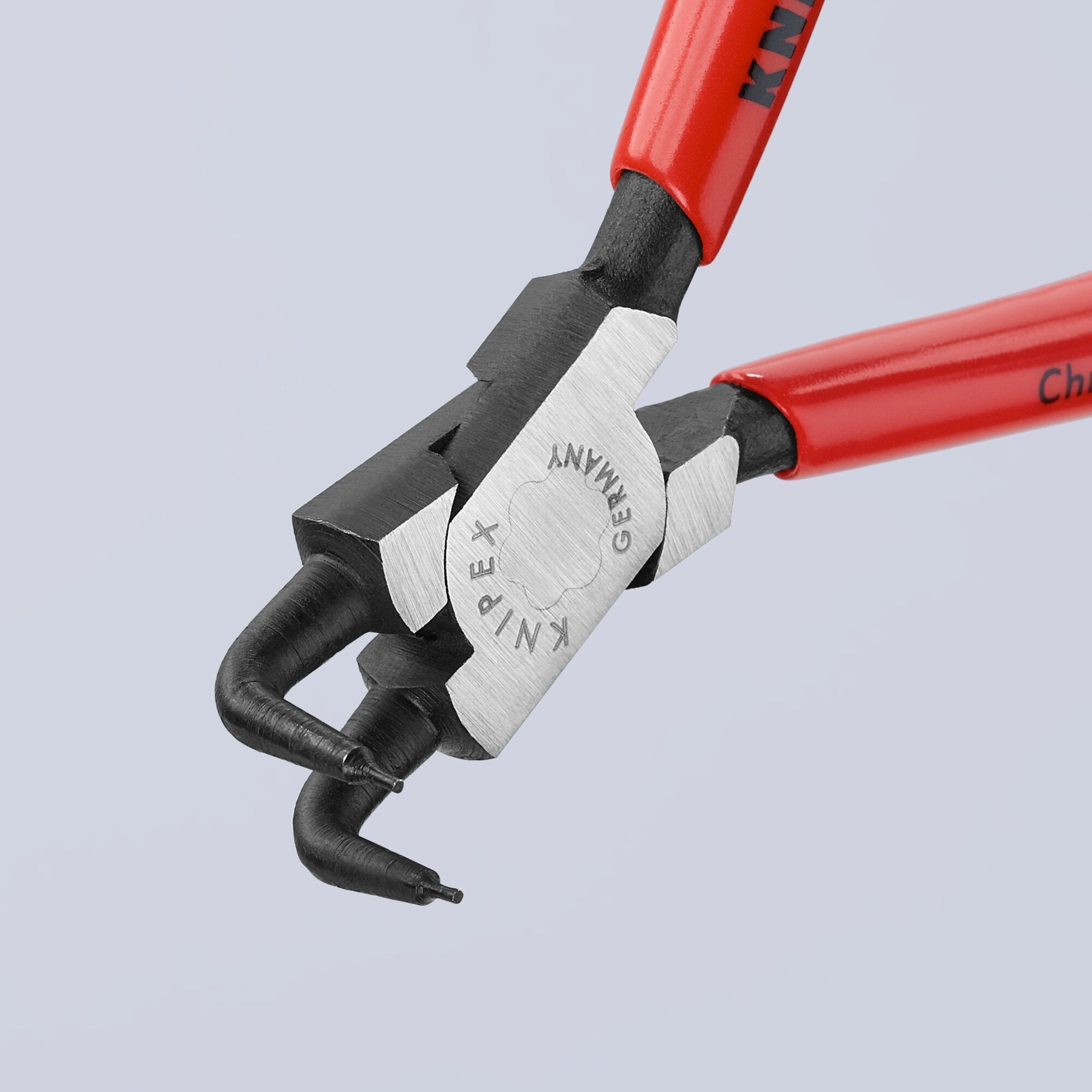 Knipex 44 21 J01 5 1/8" Internal 90 Angled Snap Ring Pliers-Forged Tips