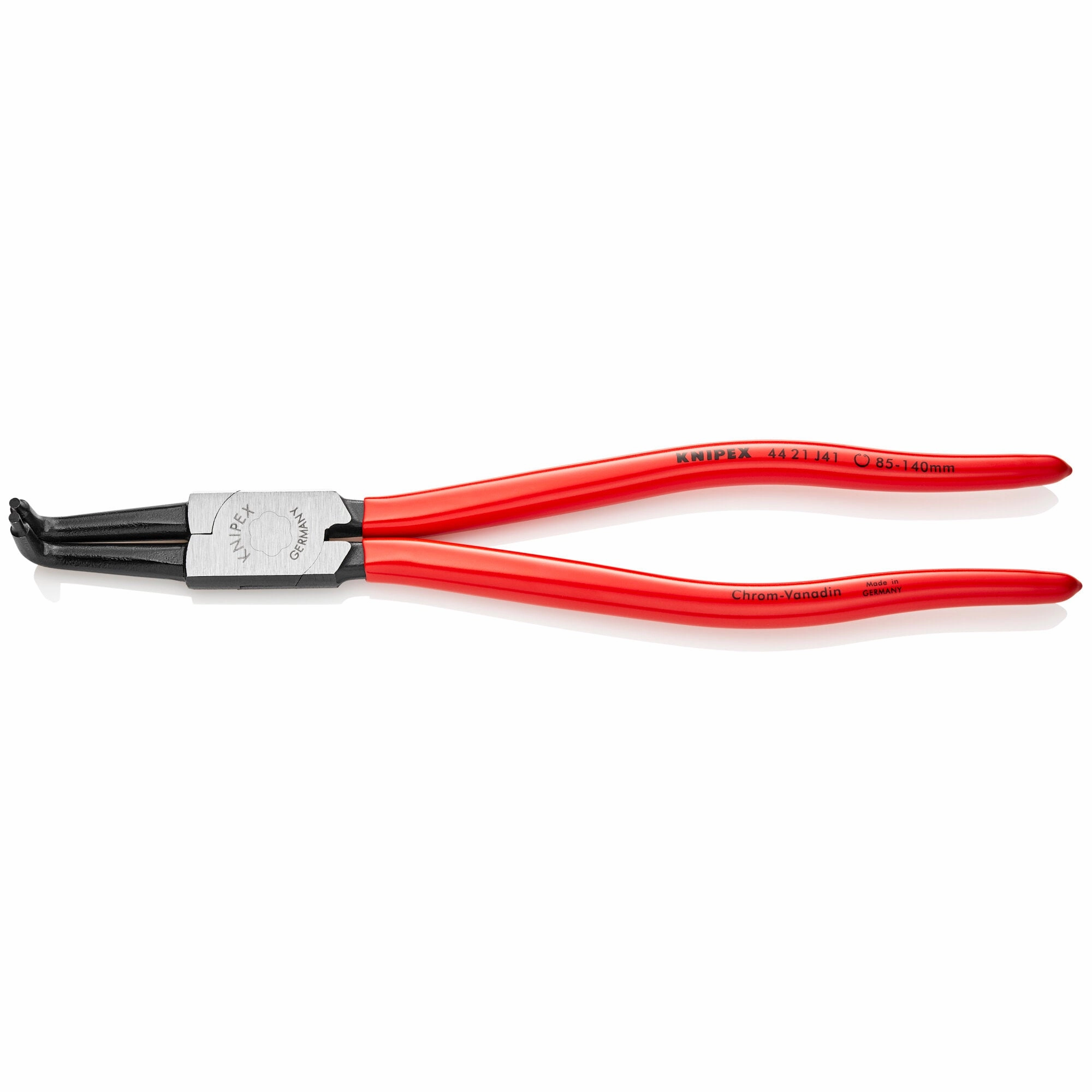 Knipex 44 21 J41 11 3/4" Internal 90 Angled Snap Ring Pliers-Forged Tips
