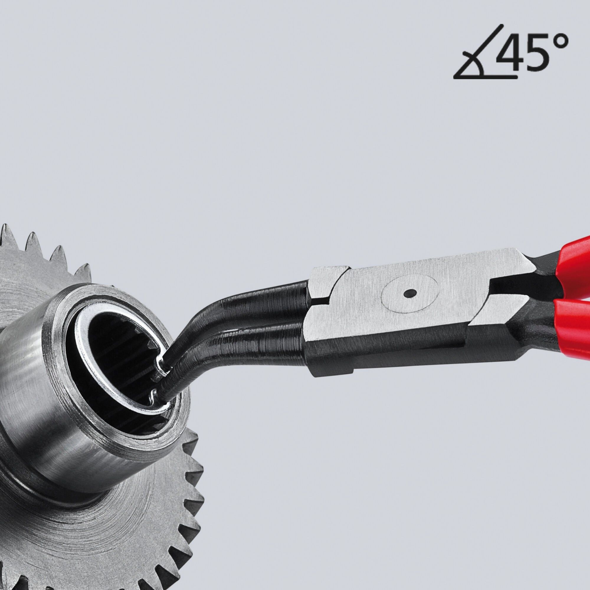 Knipex 44 31 J22 SBA 7" Internal 45 Angled Snap Ring Pliers-Forged Tips