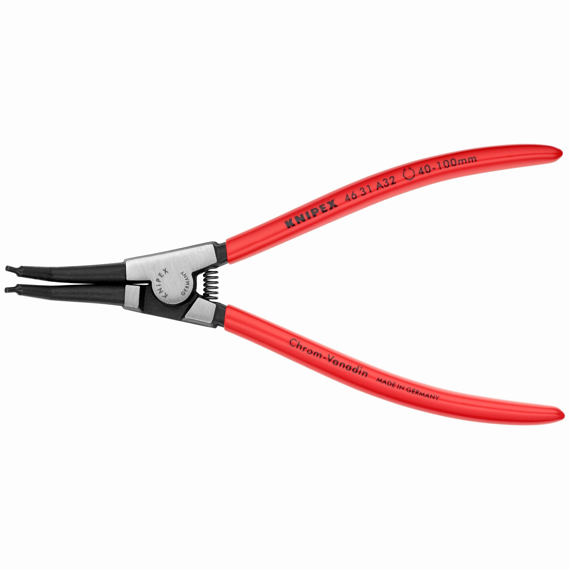 Knipex 46 31 A32 8 1/4" External 45 Angled Snap Ring Pliers-Forged Tips