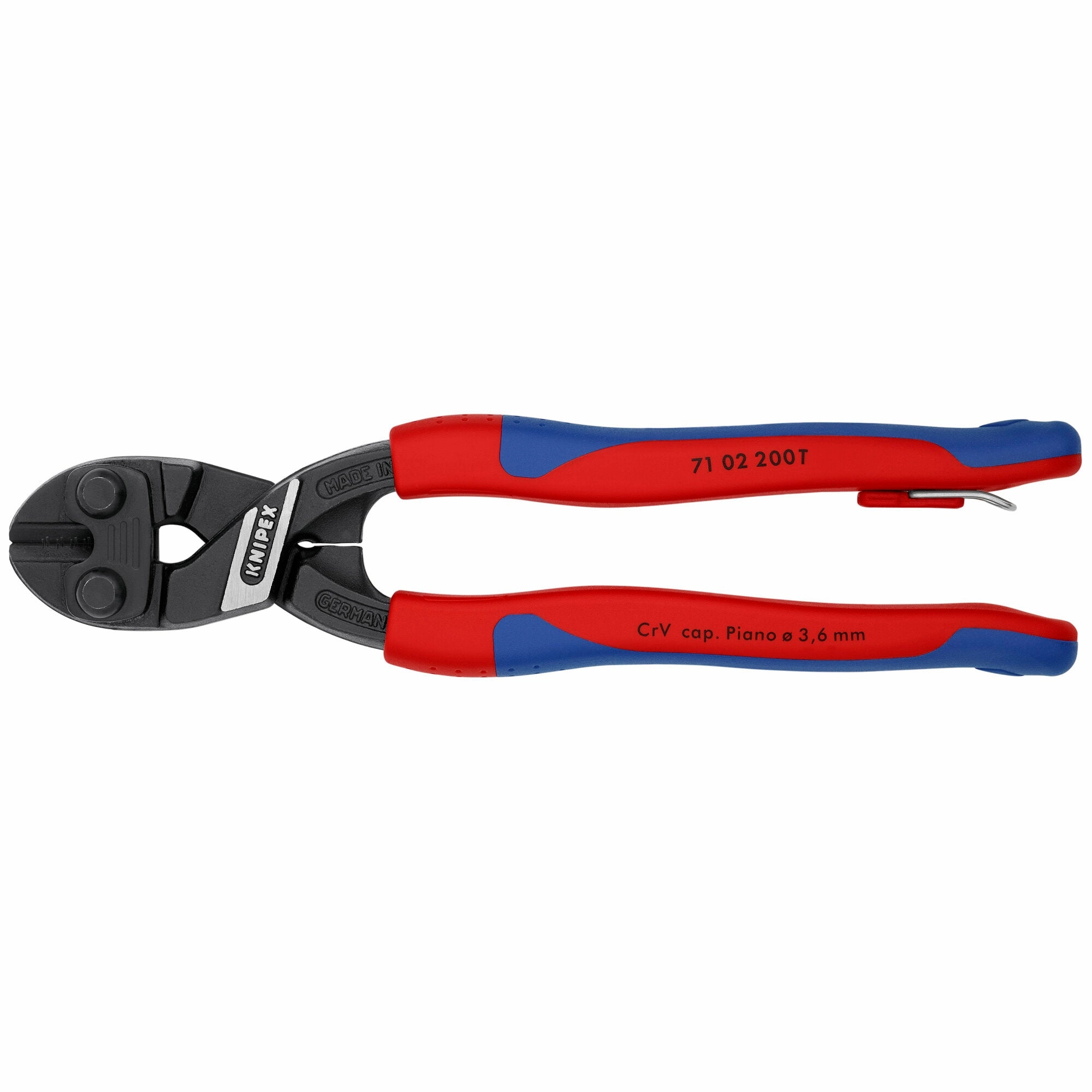Knipex 71 02 200 T BKA 8" CoBolt High Leverage Compact Bolt Cutters-Tethered Attachment