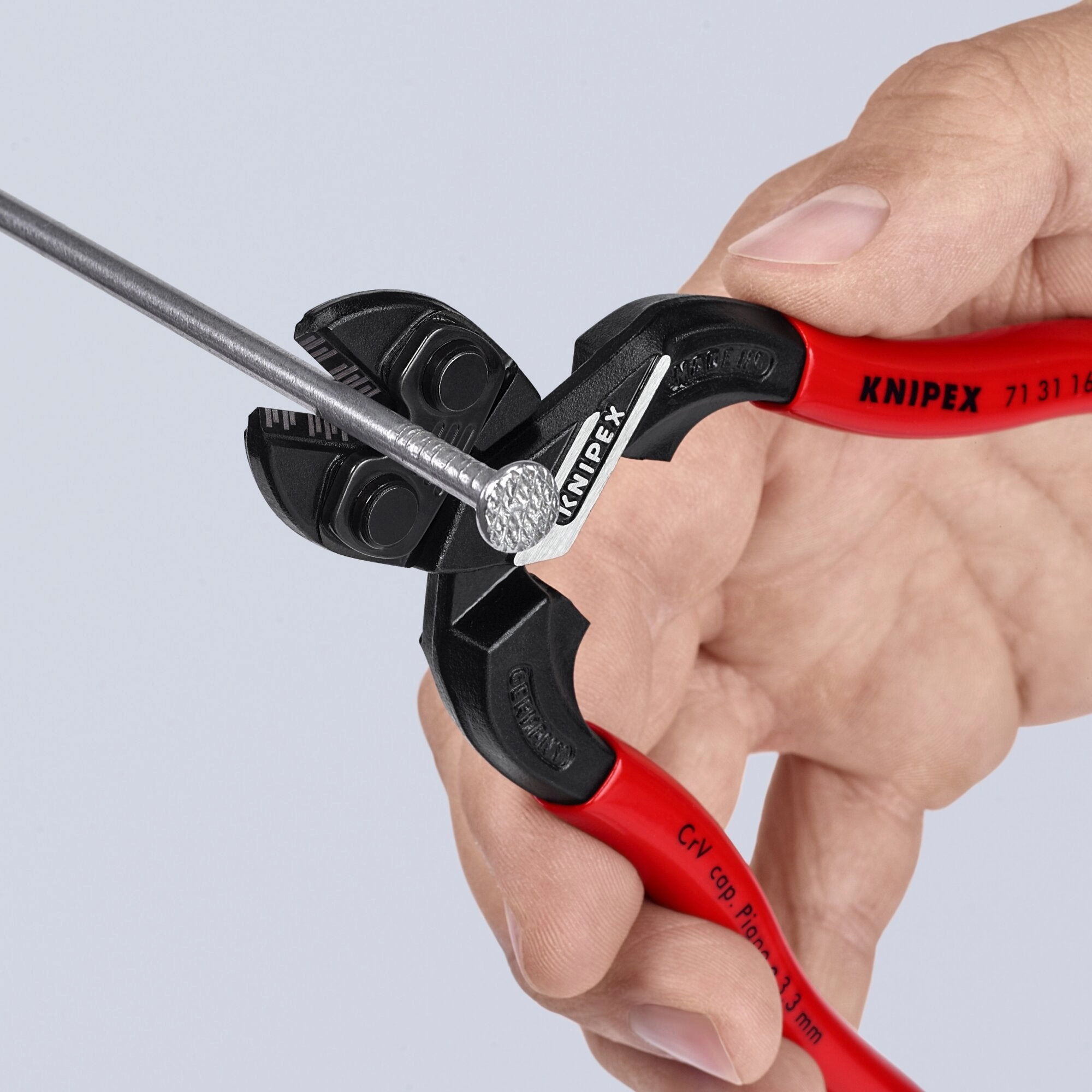 Knipex 71 31 160 SBA 6 1/4" CoBolt S Compact Bolt Cutters-Notched Blade