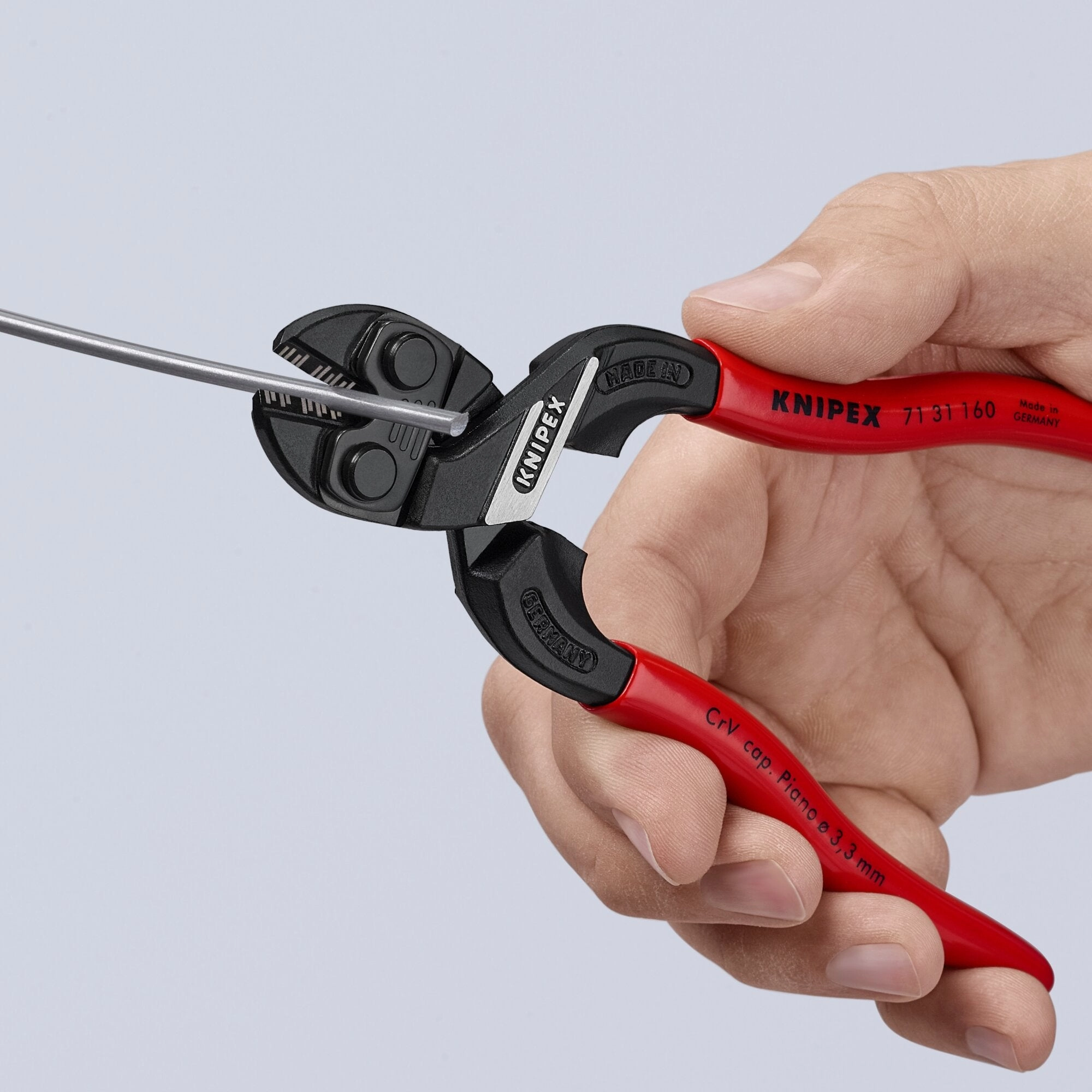 Knipex 71 31 160 SBA 6 1/4" CoBolt S Compact Bolt Cutters-Notched Blade