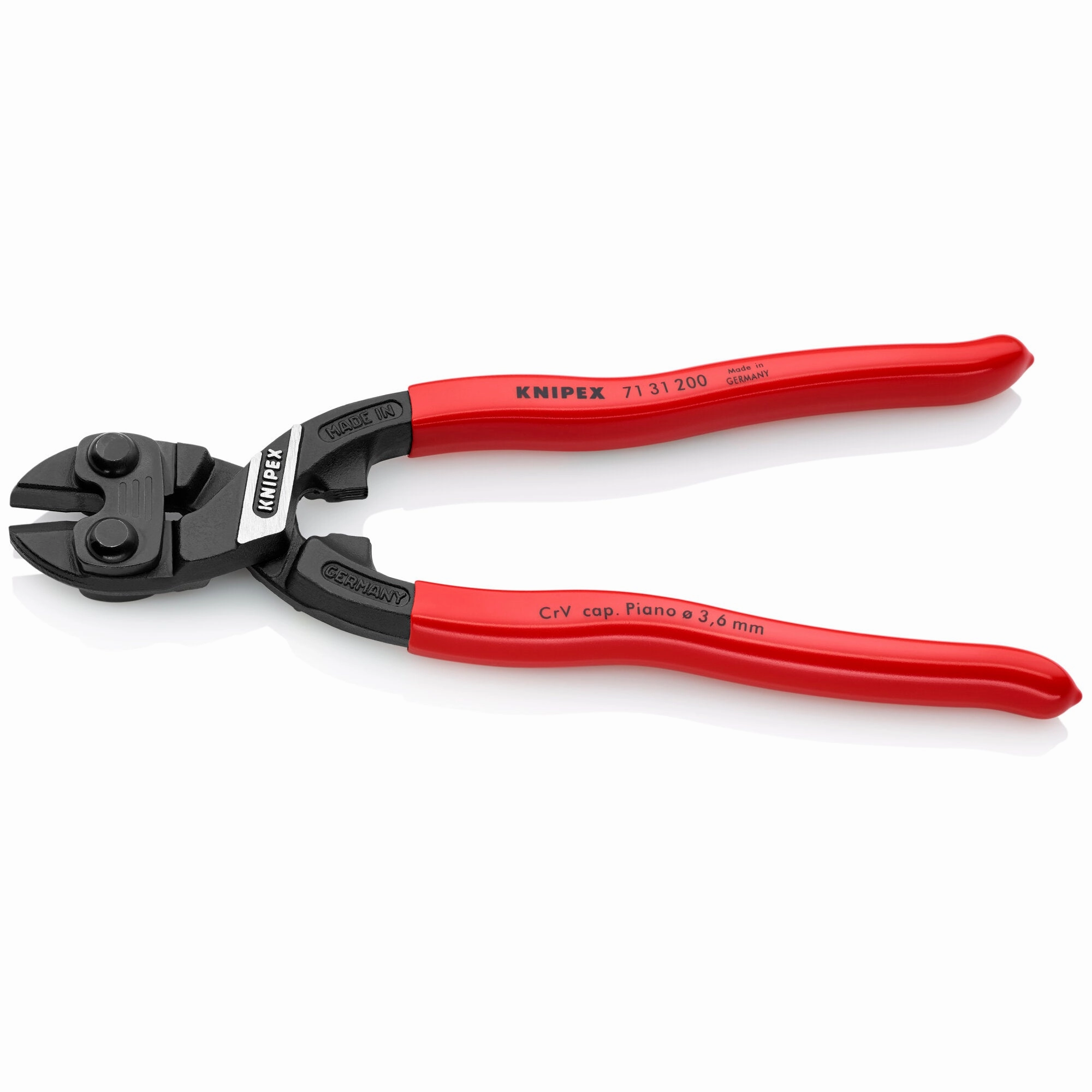 Knipex 71 31 200 8" CoBolt High Leverage Compact Bolt Cutters-Notched Blade