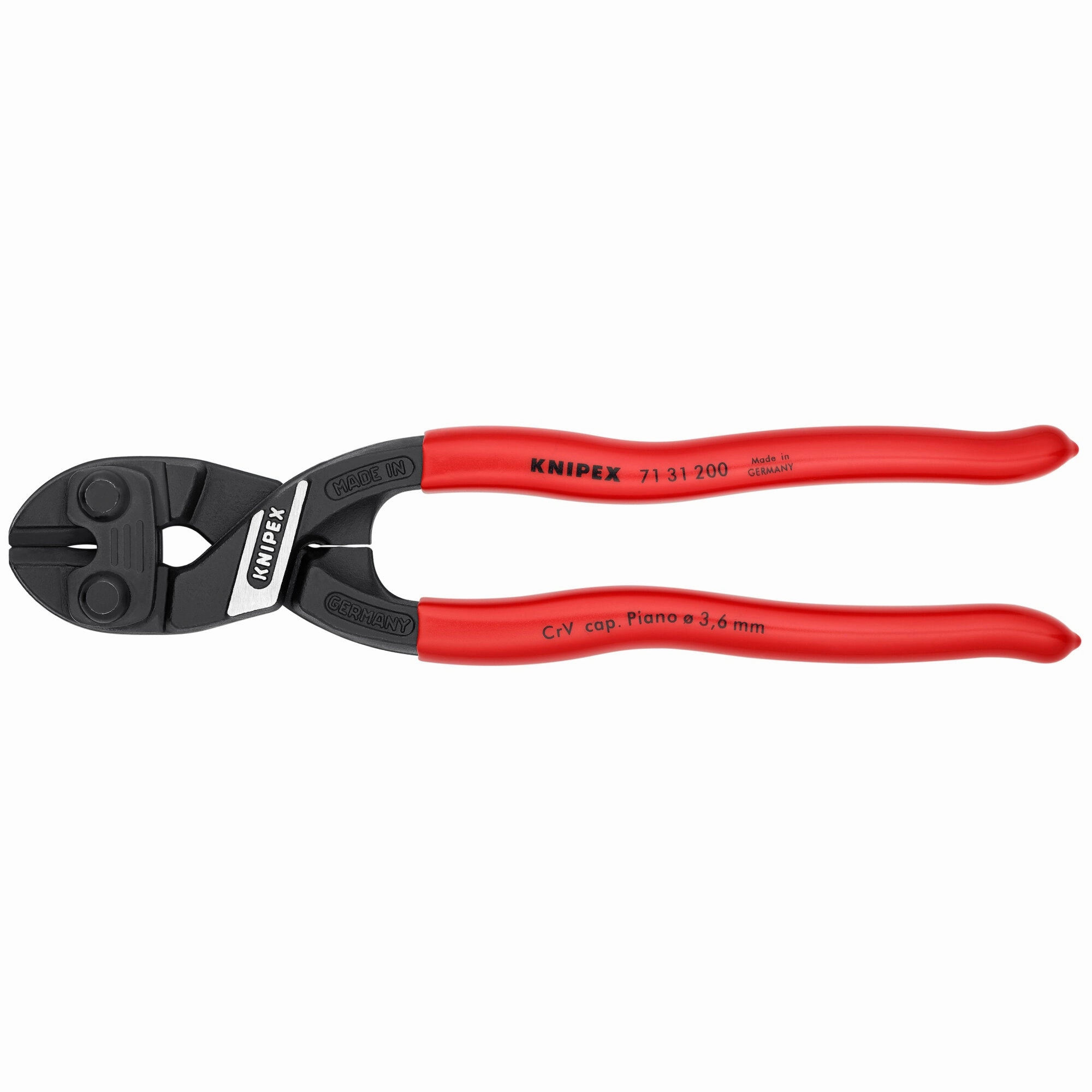 Knipex 71 31 200 R 8" CoBolt High Leverage Compact Bolt Cutters-Fencing with Notched Blade