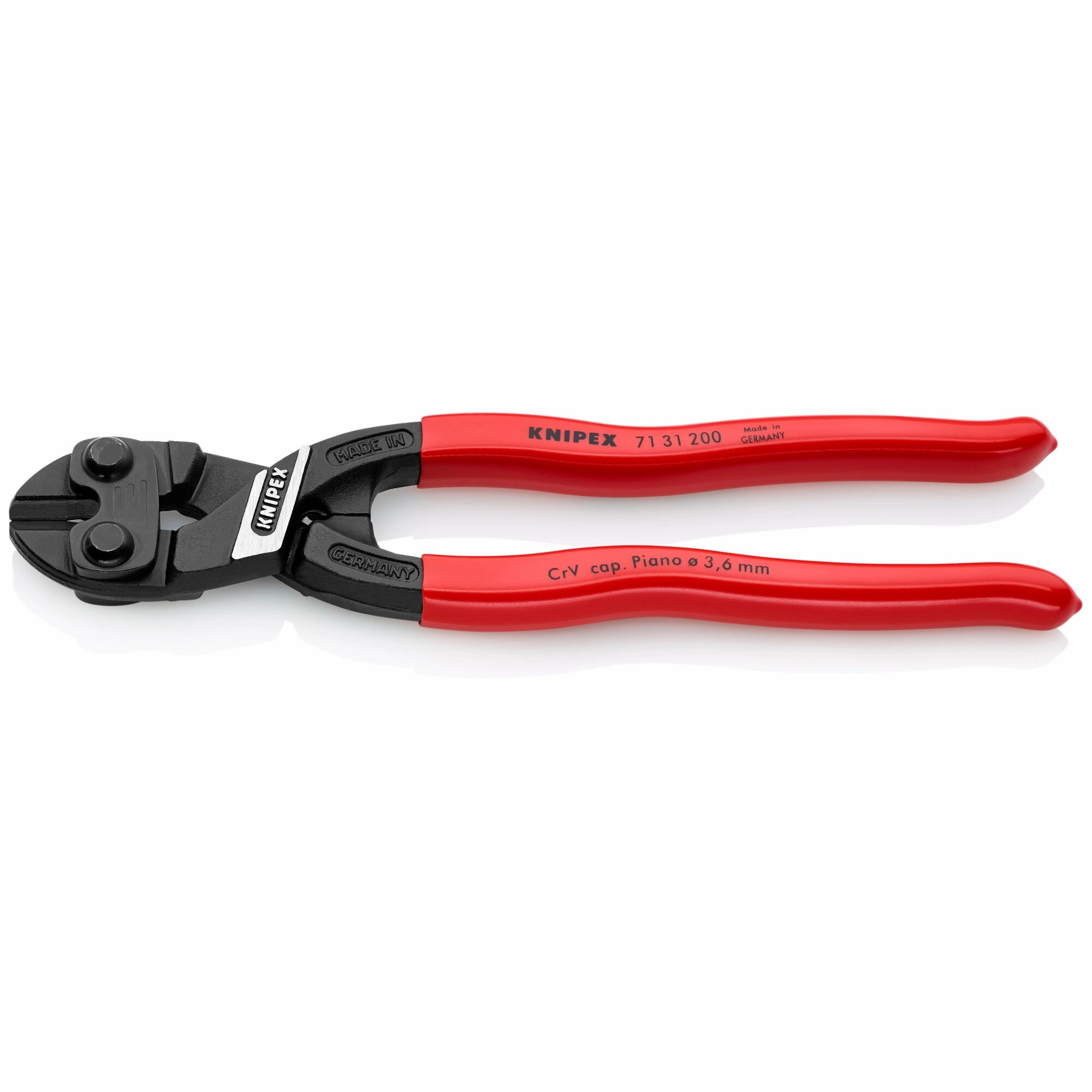 Knipex 71 31 200 R 8" CoBolt High Leverage Compact Bolt Cutters-Fencing with Notched Blade