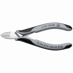 Knipex 77 02 130 ESD 5 1/4" Electronics Diagonal Cutters, ESD Handles