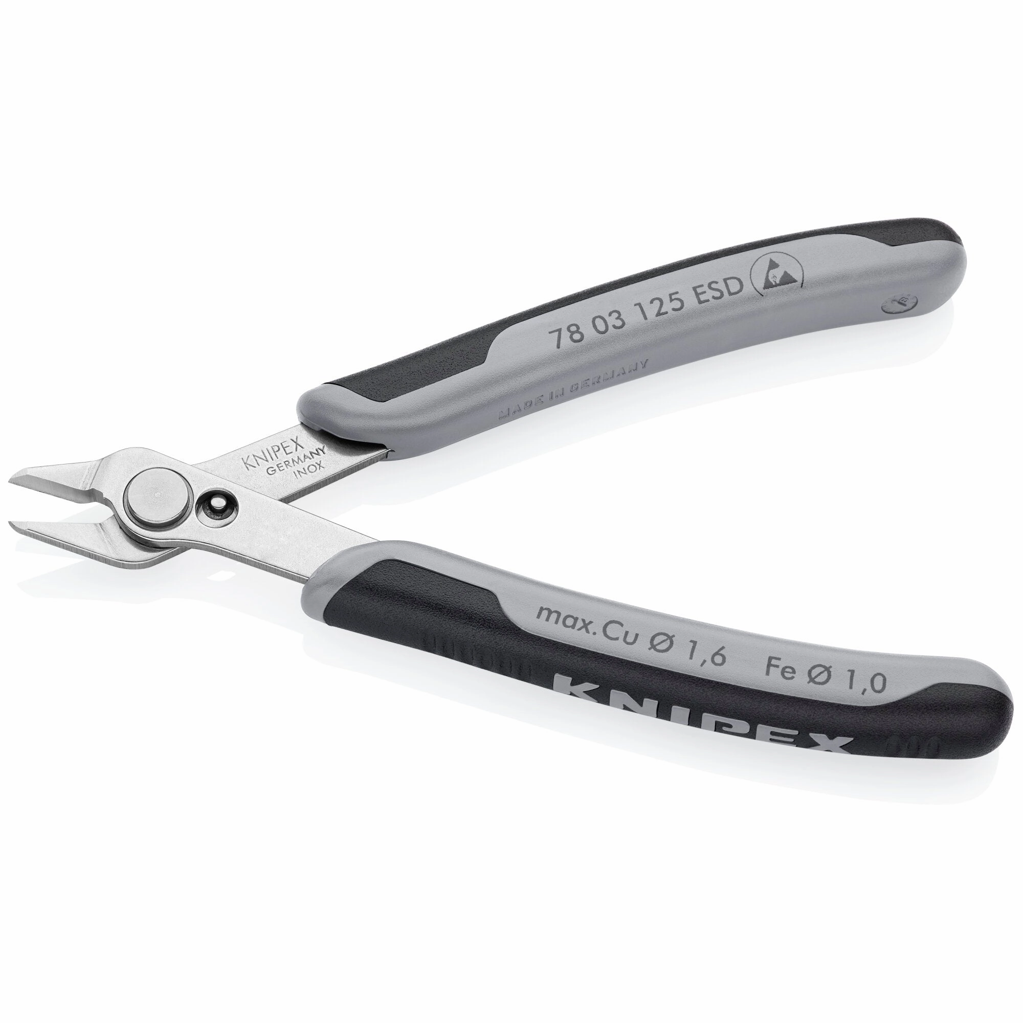 Knipex 78 03 125 ESD 5" Electronics Super Knips-ESD Handles